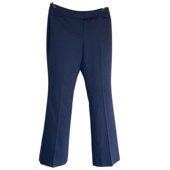 White House Black Market Women’s 6P Perfect Form Flare Leg Dress Pants Navy Blue - Picture 1 of 9